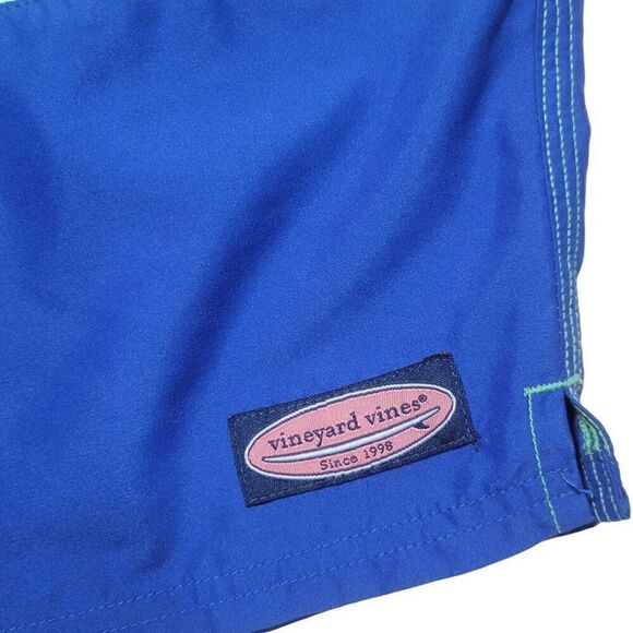 Vineyard Vines Chappy Swim Trunks Mens Size XXL 2XL Mesh Brief Palm Tropical GUC - Picture 5 of 15